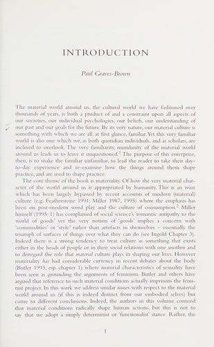 Matter, materiality, and modern culture