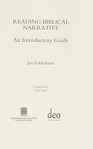 Reading Biblical Narrative (Tools for Biblical Study)