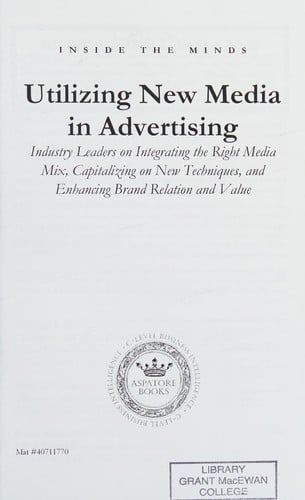 Utilizing new media in advertising