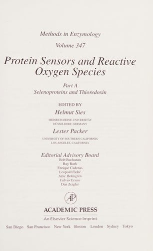 Protein sensors and reactive oxygen species