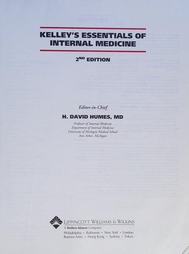 Kelley's essentials of internal medicine