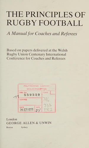 The Principles of rugby football