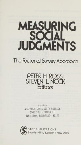 Measuring social judgements