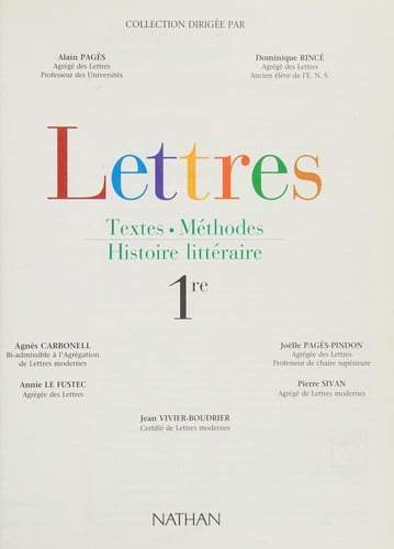 Lettres 1re