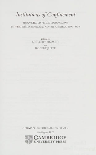 Institutions of confinement