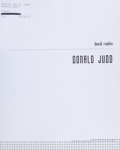 Donald Judd