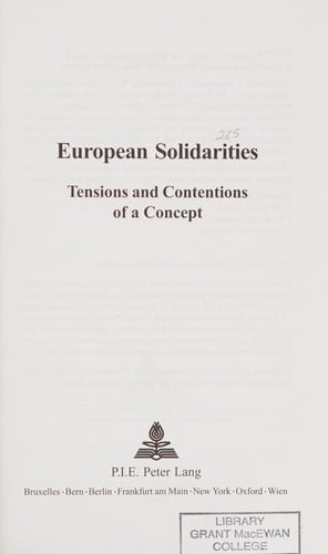 European solidarities