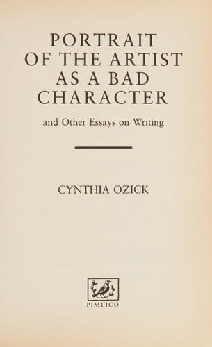 Portrait of the artist as a bad character