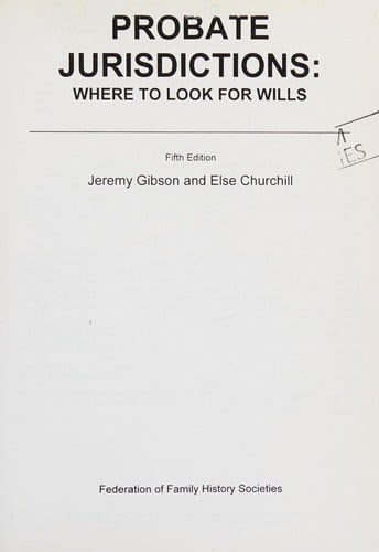 Probate jurisdictions