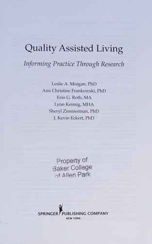 Quality assisted living