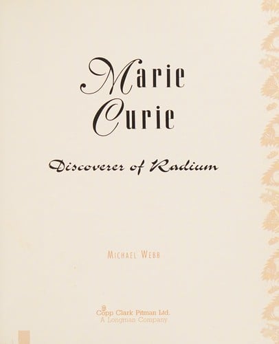 Marie Curie, discoverer of radium