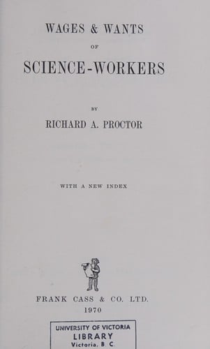 Wages and wants of science workers