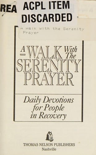 A Walk with the Serenity prayer