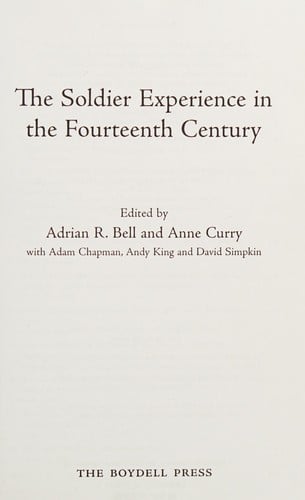 The soldier experience in the fourteenth century