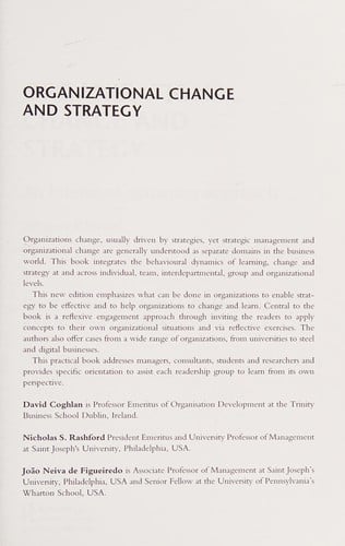 Organizational change and strategy