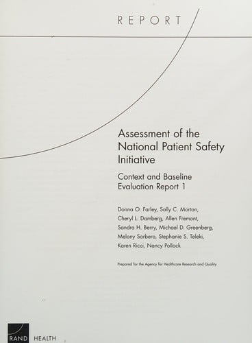 Assessment of the national patient safety initiative