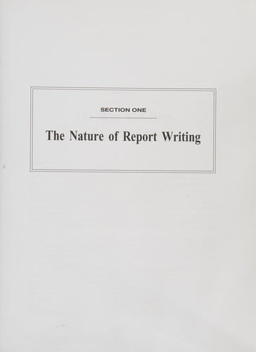 Report writing for criminal justice professionals