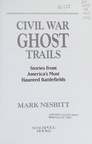 Civil War ghost trails