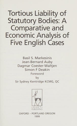 Tortious liability of statutory bodies