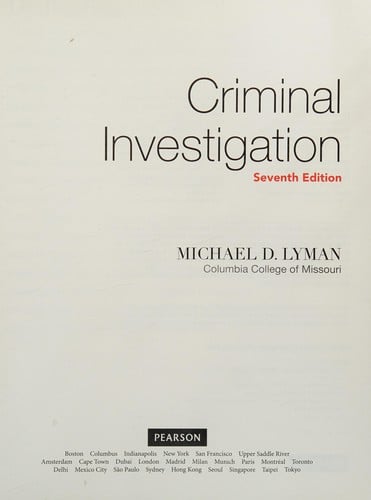 Criminal investigation