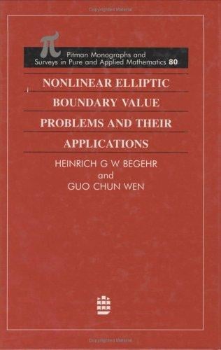 Nonlinear elliptic boundary value problems and their applications