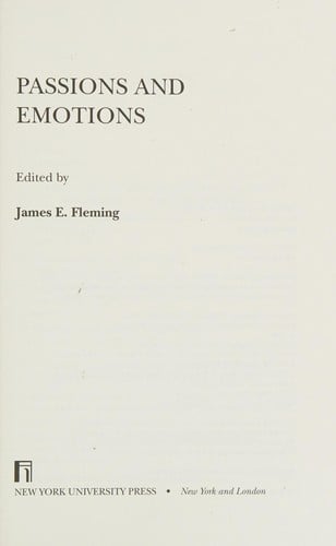 Passions and emotions