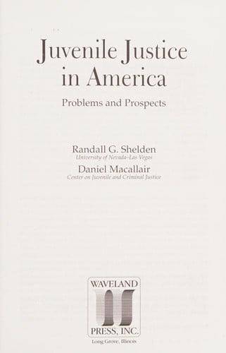 Juvenile justice in America