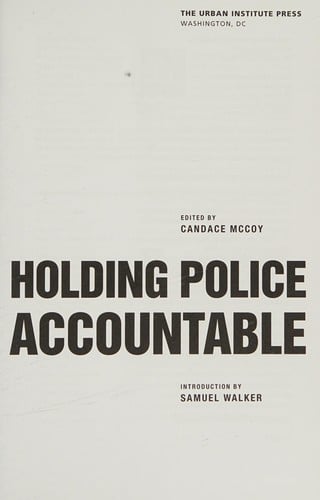 Holding police accountable
