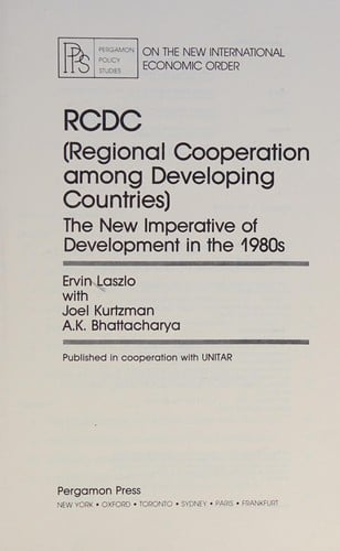RCDC (regional cooperation among developingcountries)