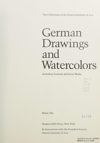 German drawings and watercolors, including Austrian and Swiss works