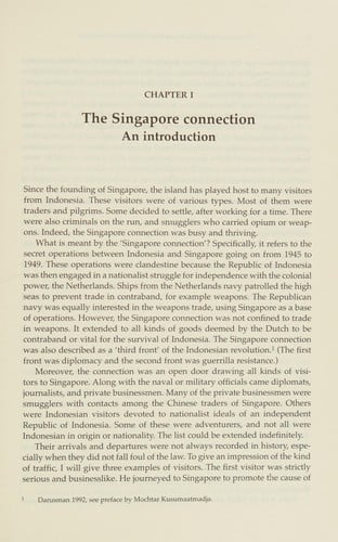 The Indonesian revolution and the Singapore connection, 1945-1949