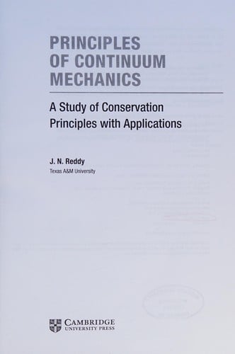 Principles of continuum mechanics