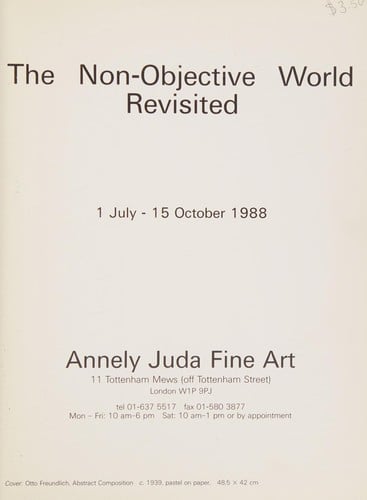 The Non-objective world revisited