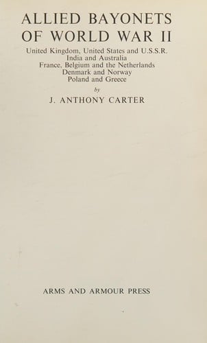 Allied bayonets of World War II