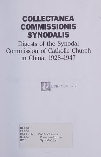 Collectanea Commissionis Synodalis