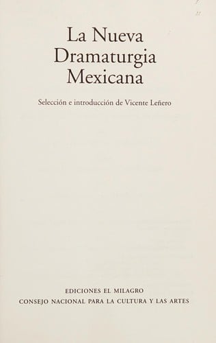 La nueva dramaturgia mexicana