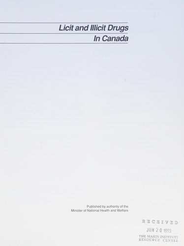 Licit and illicit  drugs in Canada