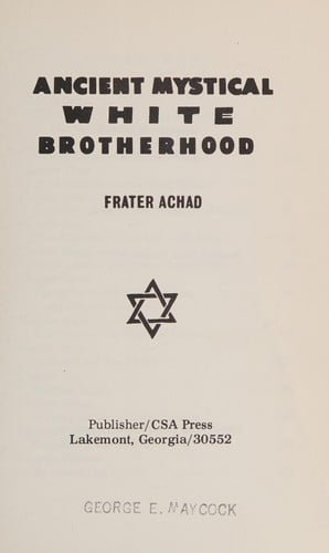 Ancient mystical white brotherhood