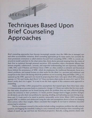 35 techniques every counselor should know