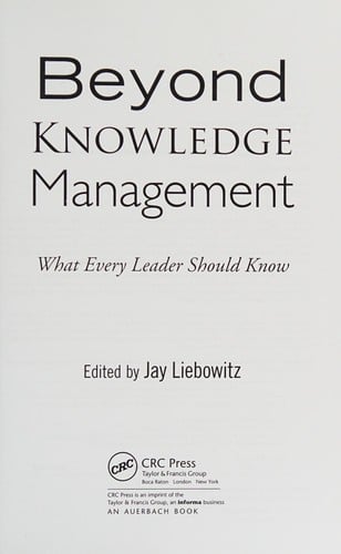 Beyond knowledge management