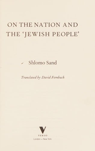 On the nation and the "Jewish people"