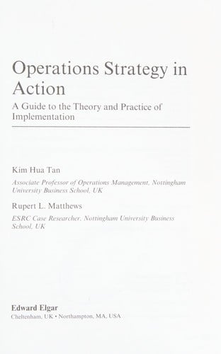 Operations strategy in action