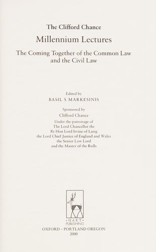 The coming together of the common law and the civil law