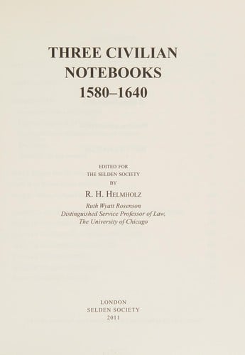 Three civilian notebooks, 1580-1640