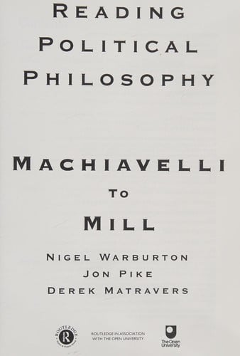 Reading political philosophy