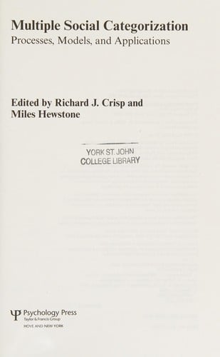 Multiple social categorization