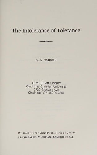 The intolerance of tolerance