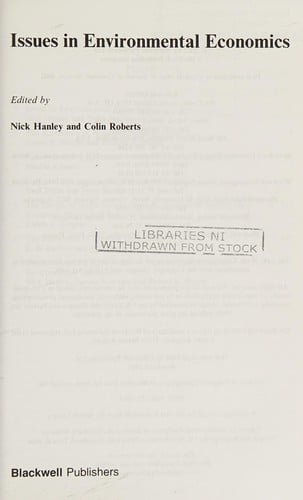 Issues in environmental economics