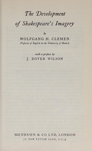 The development of Shakespeare's imagery