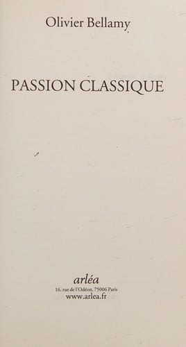Passion classique